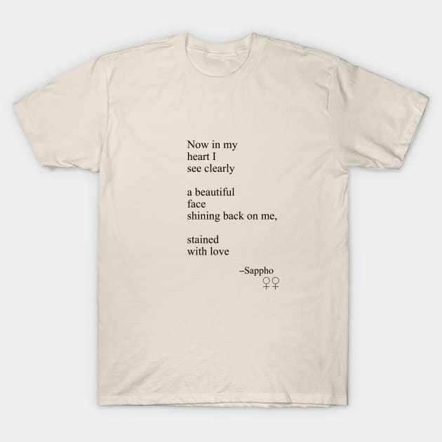 Sappho Poem (Stained with love) T-Shirt by SapphoStore
